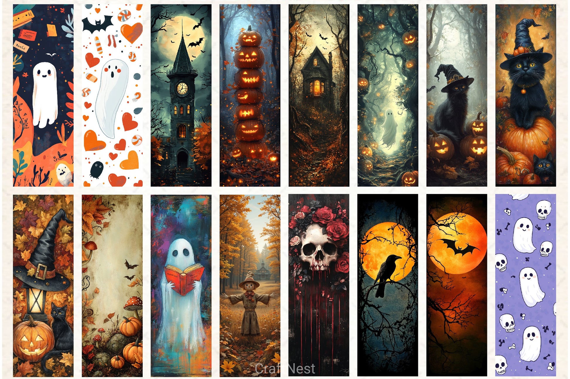 Halloween Bookmark Junk Journal 4 - CraftNest - Digital Crafting and Art