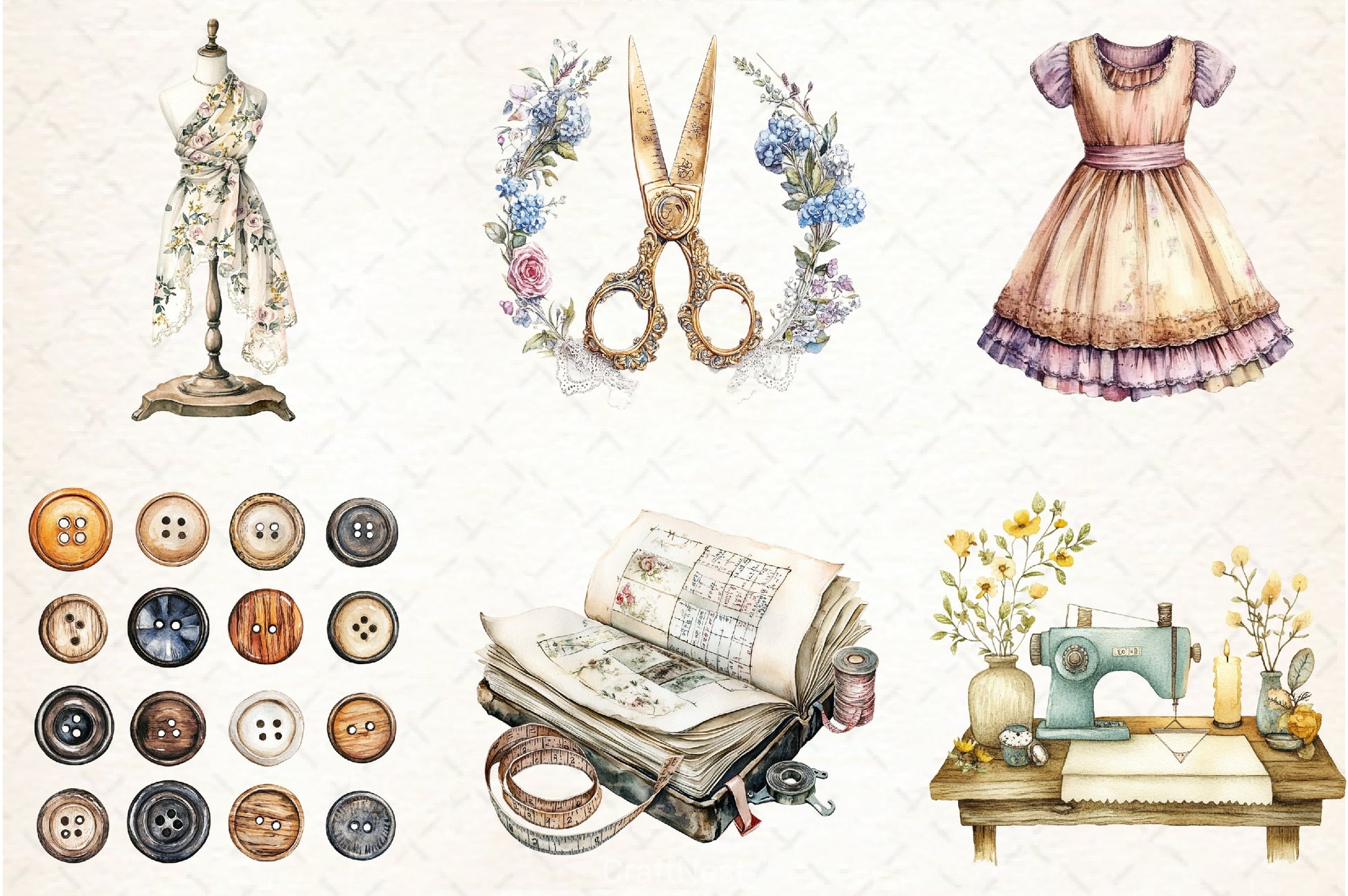 Seamstress Clipart Bundle - CraftNest - Digital Crafting and Art