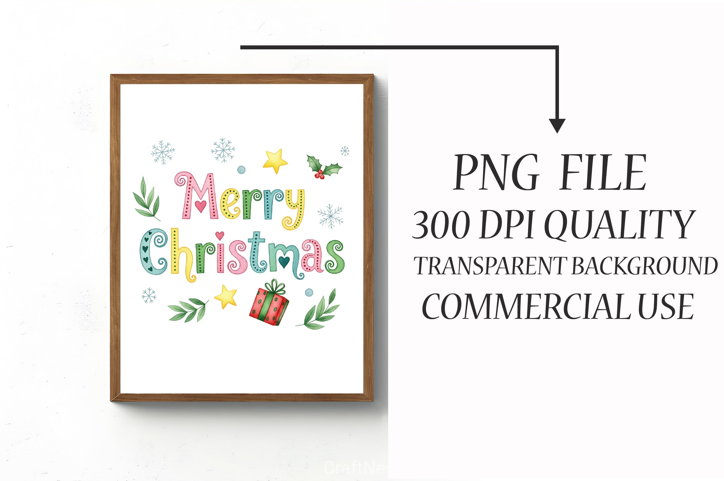 Merry Christmas Clipart Bundle 1 - CraftNest - Digital Crafting and Art