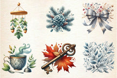 Silver Autumn Clipart Bundle 3 - CraftNest - Digital Crafting and Art