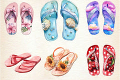 Summer Flip Flops Clipart Bundle 2 - CraftNest - Digital Crafting and Art