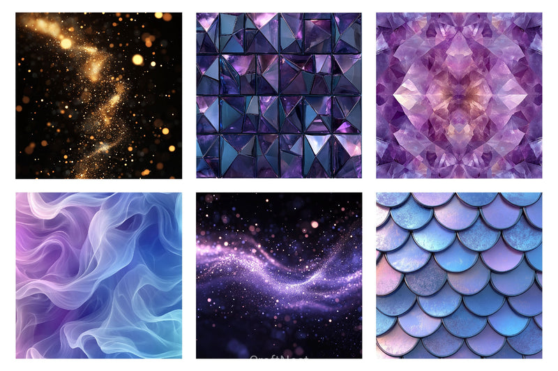 Luminous Purple Seamless Digital Papers - CraftNest - Digital Crafting and Art