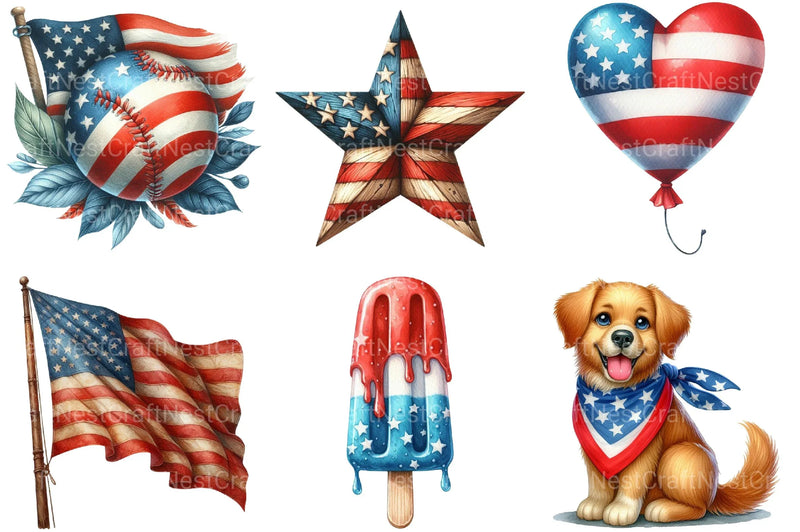 Full 4th of July Clipart Bundle - CraftNest - Digital Crafting and Art