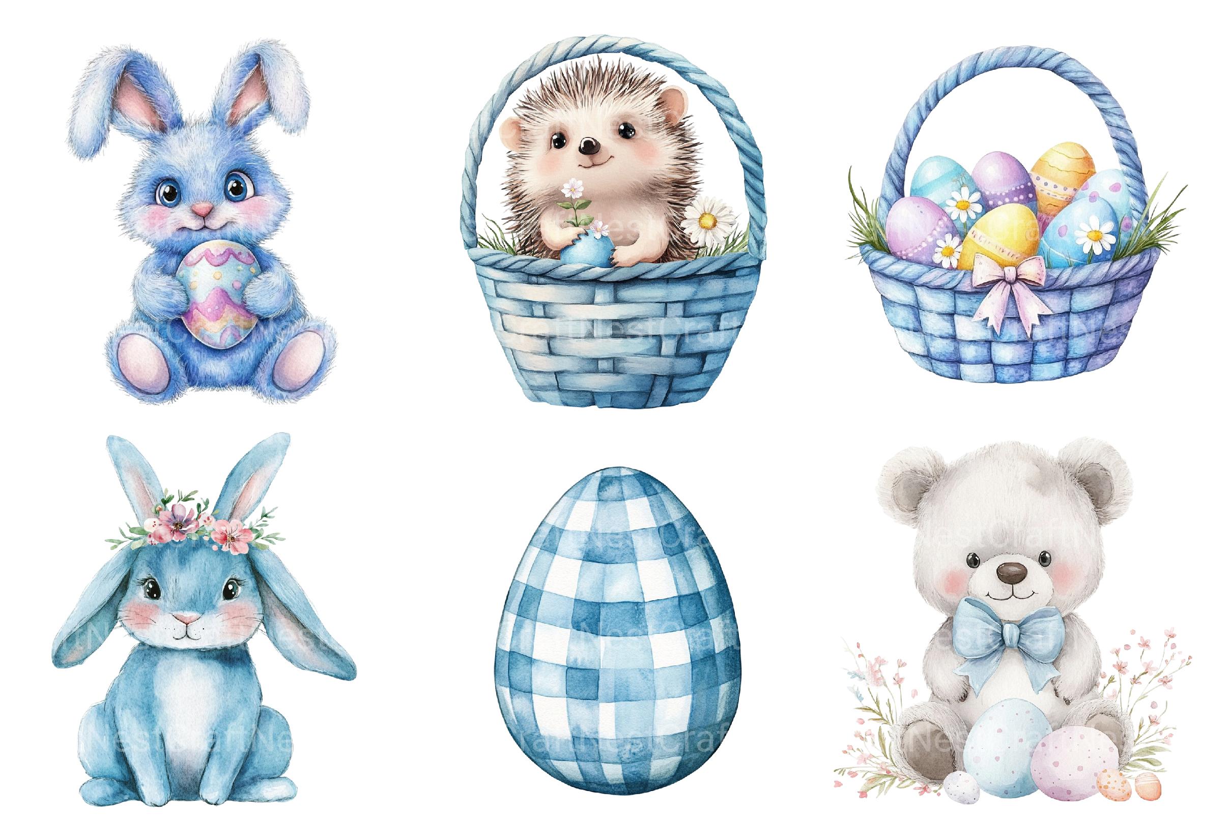 Blue Easter Clipart - CraftNest - Digital Crafting and Art