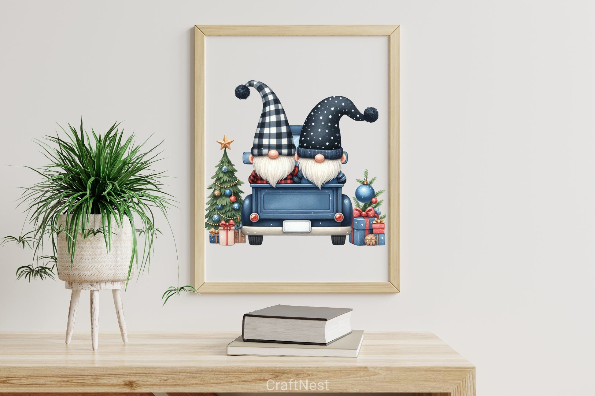 Christmas Gnome & Truck Clipart Bundle 2 - CraftNest - Digital Crafting and Art