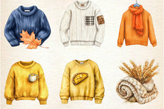 Sweater Weather Fall Clipart Bundle - CraftNest - Digital Crafting and Art
