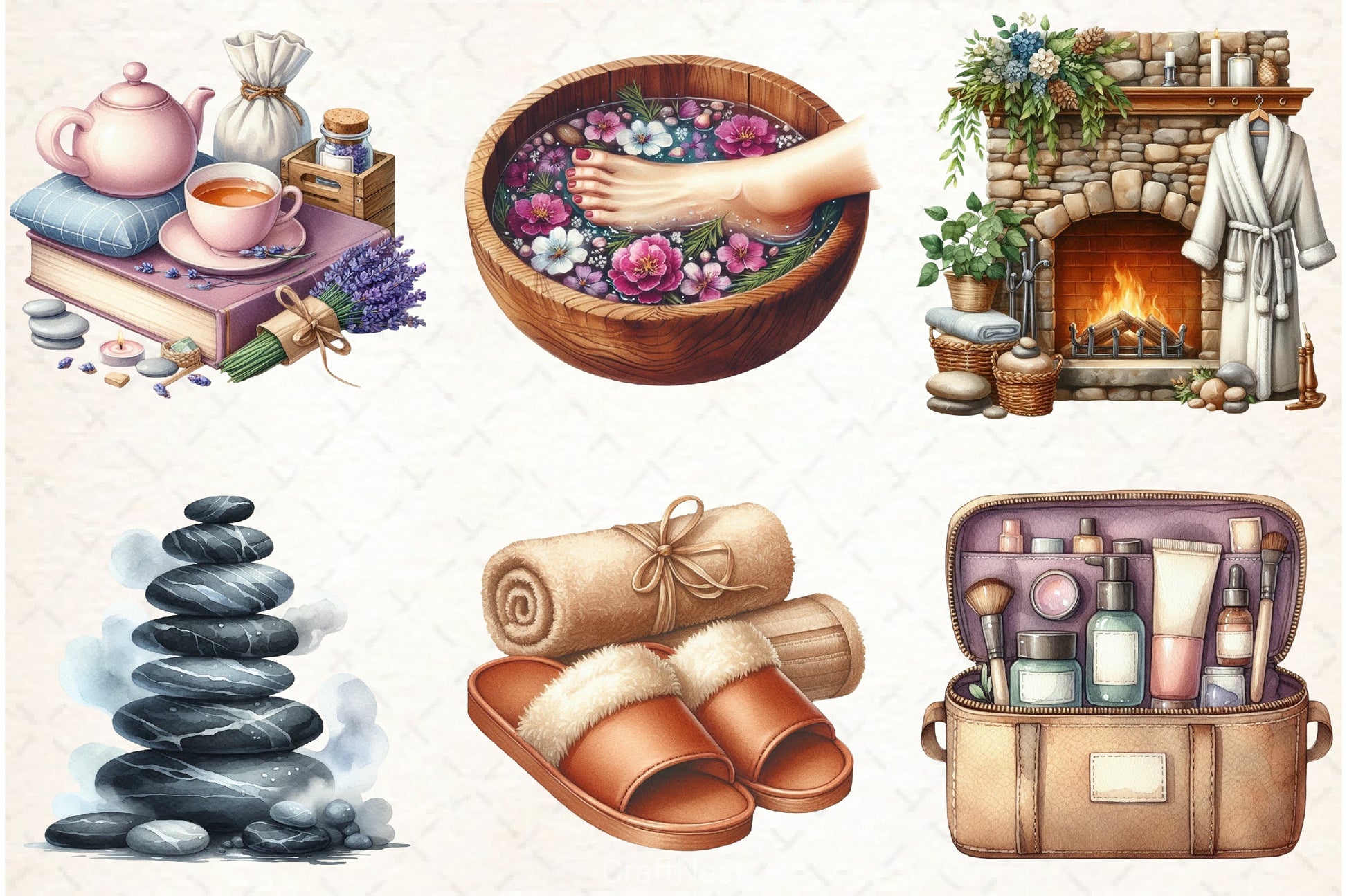 Winter Spa Clipart Bundle - CraftNest - Digital Crafting and Art