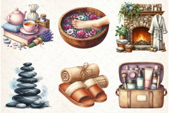 Winter Spa Clipart Bundle - CraftNest - Digital Crafting and Art
