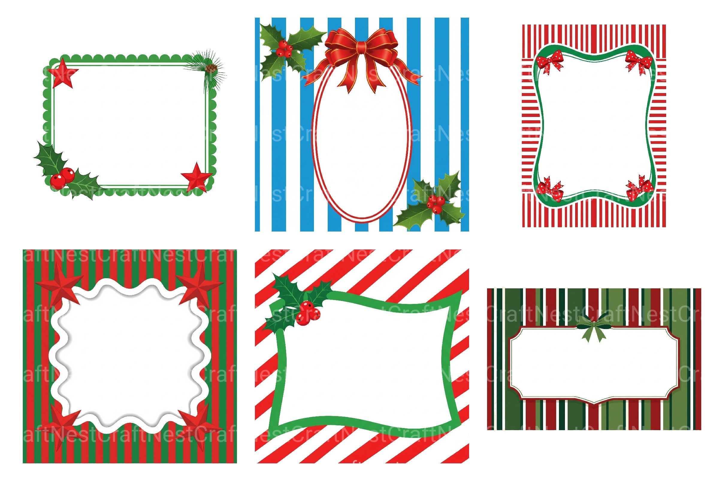 Christmas Frame Clipart Bundle 3 - CraftNest - Digital Crafting and Art