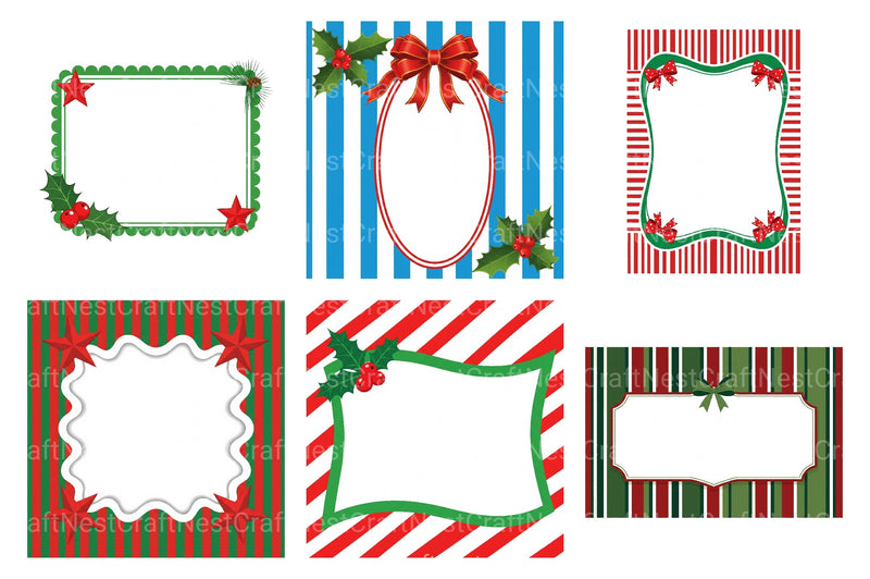 Christmas Frame Clipart Bundle 3 - CraftNest - Digital Crafting and Art
