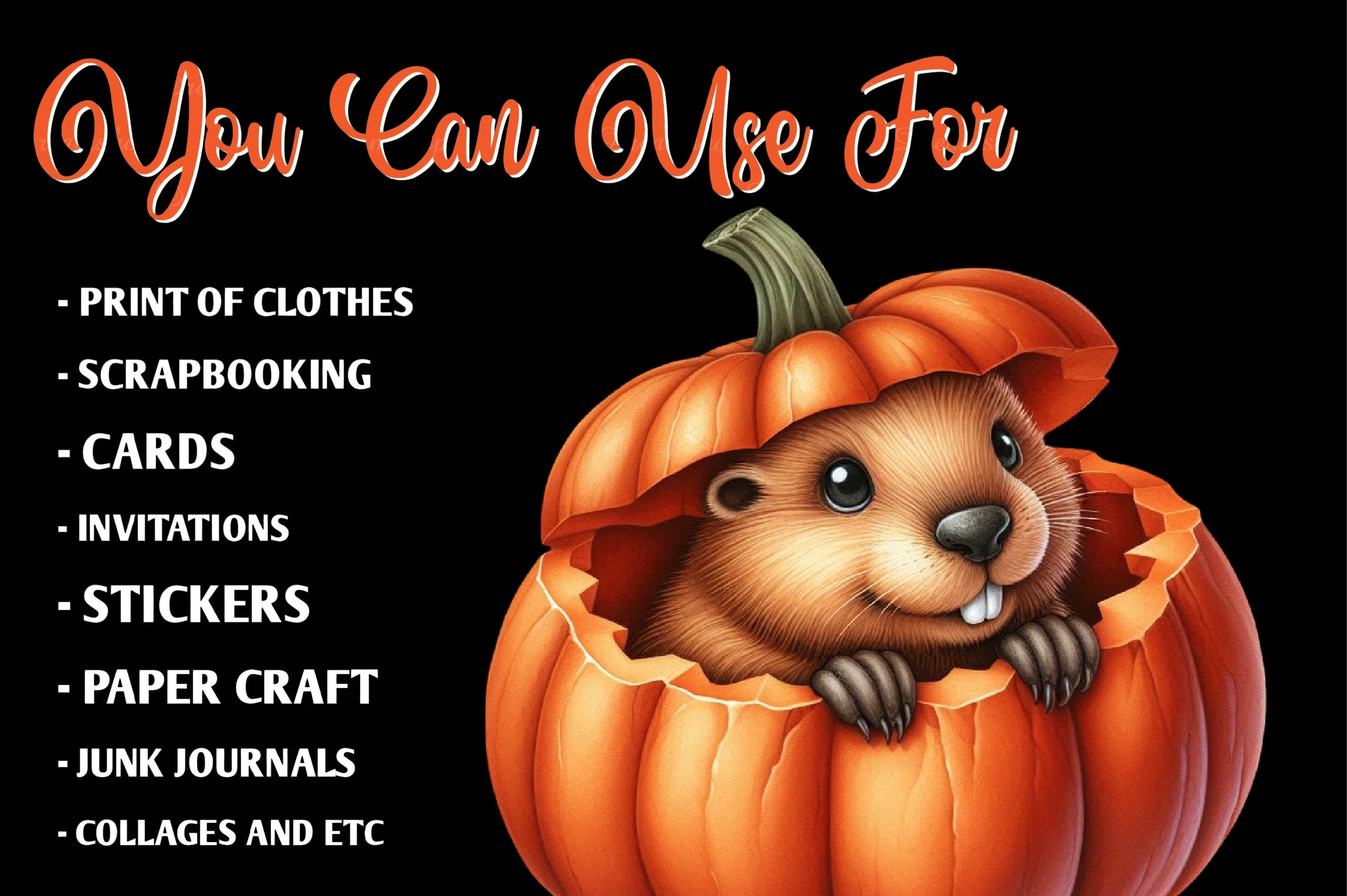 Autumn Cute Beaver Clipart Bundle - CraftNest - Digital Crafting and Art