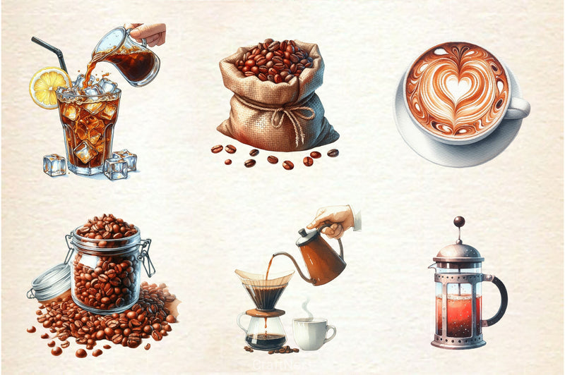 Making Coffee Clipart Bundle 2 - CraftNest - Digital Crafting and Art