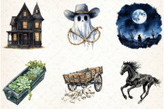 Western Gothic Clipart Bundle - CraftNest - Digital Crafting and Art
