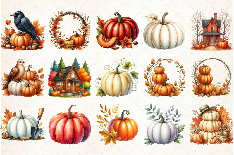 Fall Aesthetic Clipart Bundle - CraftNest - Digital Crafting and Art