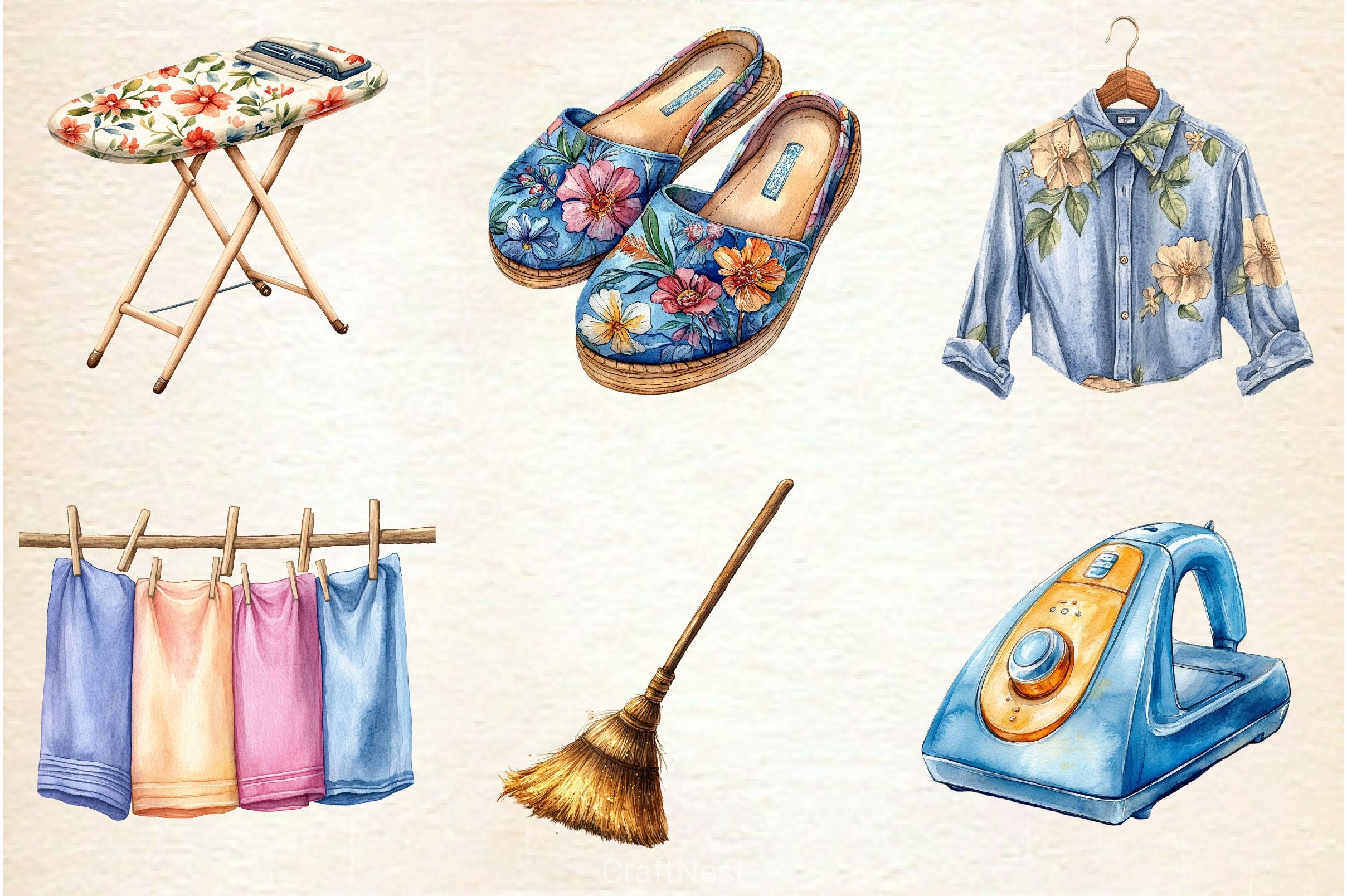 Housekeeping Clipart Bundle - CraftNest - Digital Crafting and Art