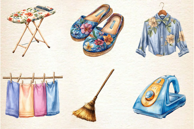 Housekeeping Clipart Bundle - CraftNest - Digital Crafting and Art