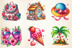 Love Summer Clipart Bundle 2 - CraftNest - Digital Crafting and Art