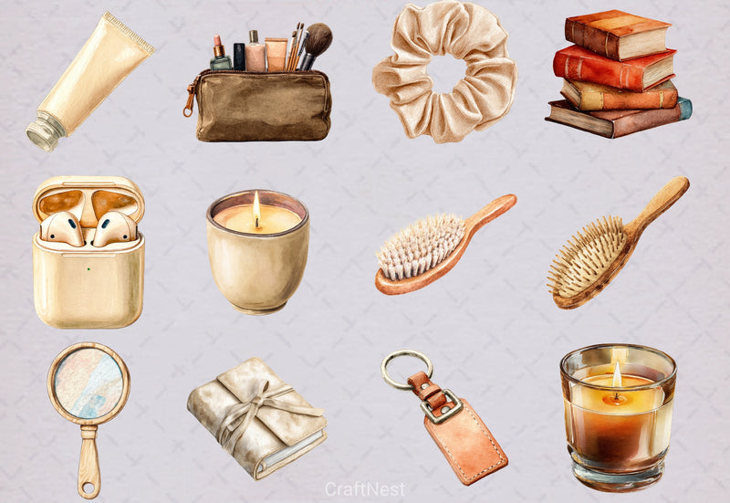 Daily Essentials Clipart Bundle - CraftNest - Digital Crafting and Art