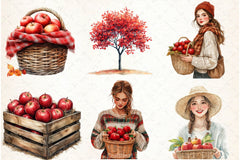 Falling Apples Clipart Bundle - CraftNest - Digital Crafting and Art