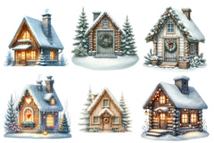 Nordic Winter Cottage Clipart Bundle - CraftNest - Digital Crafting and Art