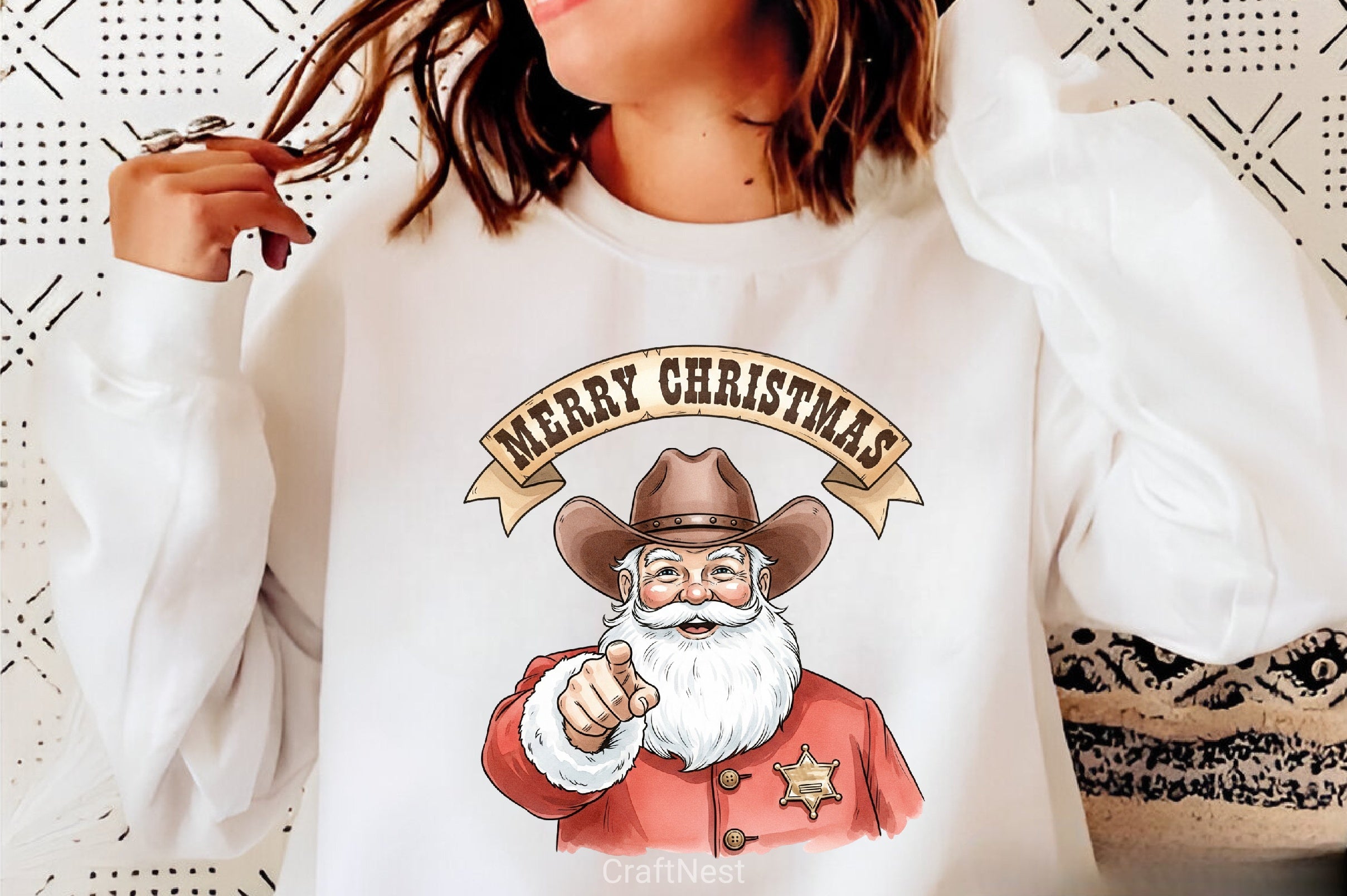 Merry Christmas Cowboy Santa Clipart Bundle - CraftNest - Digital Crafting and Art
