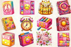 Groovy School Clipart Bundle 3 - CraftNest - Digital Crafting and Art