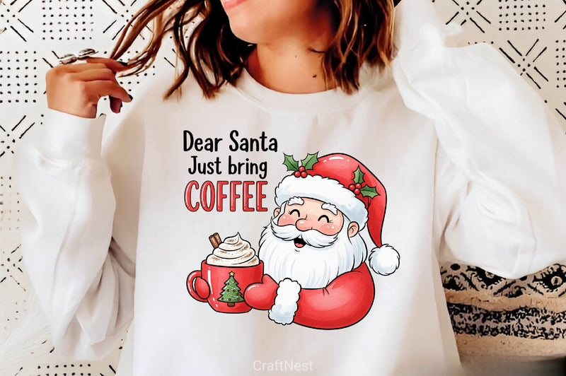 Dear Santa Coffee Clipart Bundle - CraftNest - Digital Crafting and Art