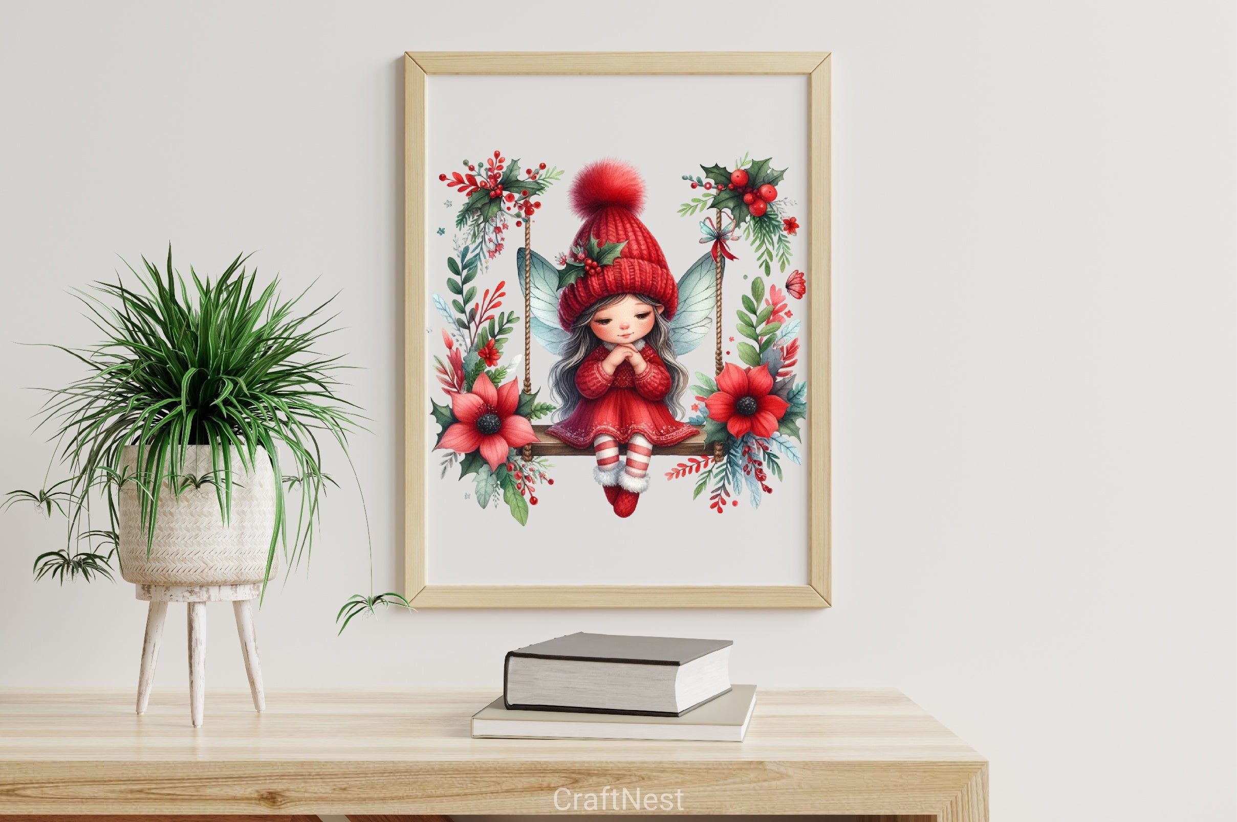 Fantasy Christmas Fairy Clipart Bundle - CraftNest - Digital Crafting and Art