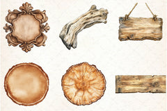 Wood Sign Clipart Bundle - CraftNest - Digital Crafting and Art
