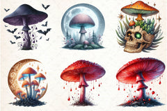 Gothic Mushroom Clipart Bundle - CraftNest - Digital Crafting and Art