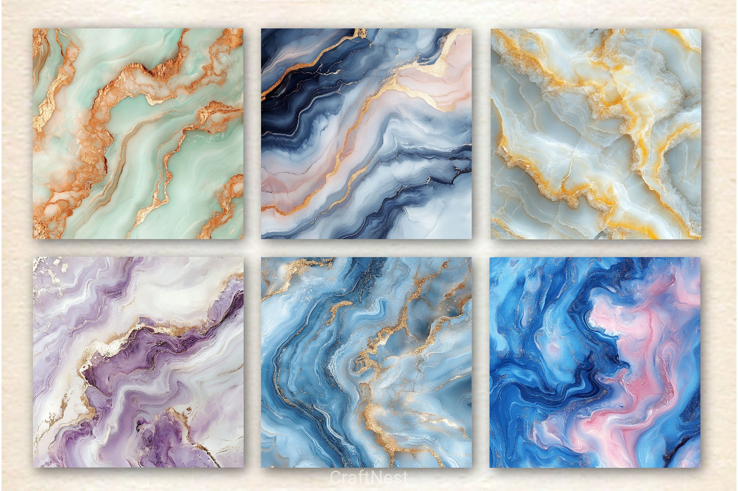 Seamless Luxury Pastel Marble Background - CraftNest - Digital Crafting and Art