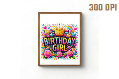 Birthday Girl Floral Clipart Bundle - CraftNest - Digital Crafting and Art