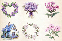 Spring Creeping Phlox Flower Clipart Bundle - CraftNest - Digital Crafting and Art