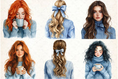 Gold & Blue Christmas Clipart Bundle - CraftNest - Digital Crafting and Art