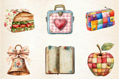 Patchwork Back To School Clipart Bundle - CraftNest - Digital Crafting and Art