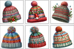 Winter Hat Set Clipart Bundle - CraftNest - Digital Crafting and Art