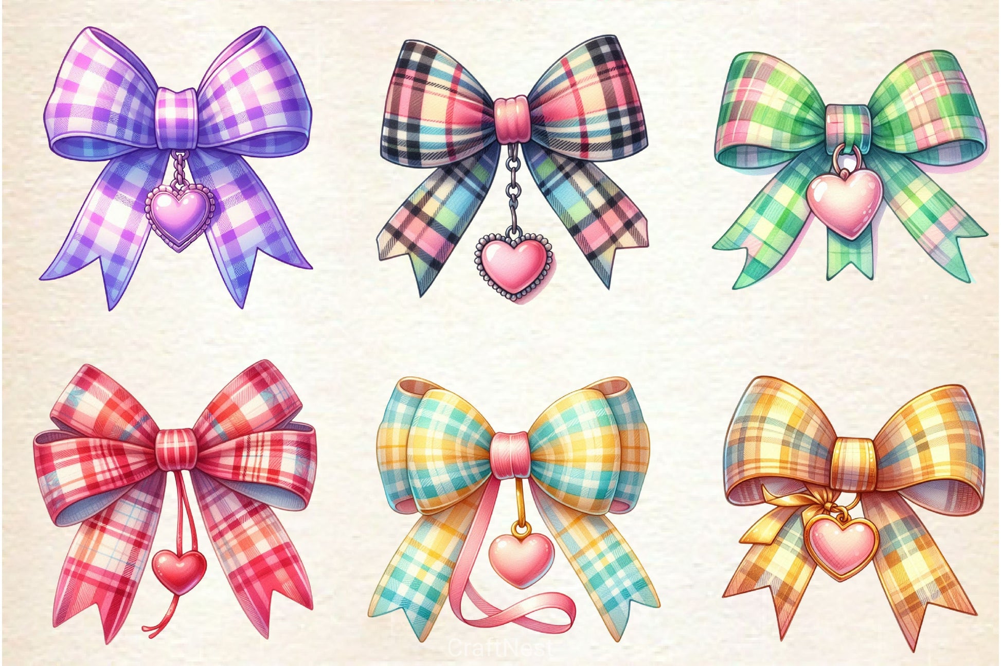 Coquette Valentine Bow Clipart Bundle 4 - CraftNest - Digital Crafting and Art