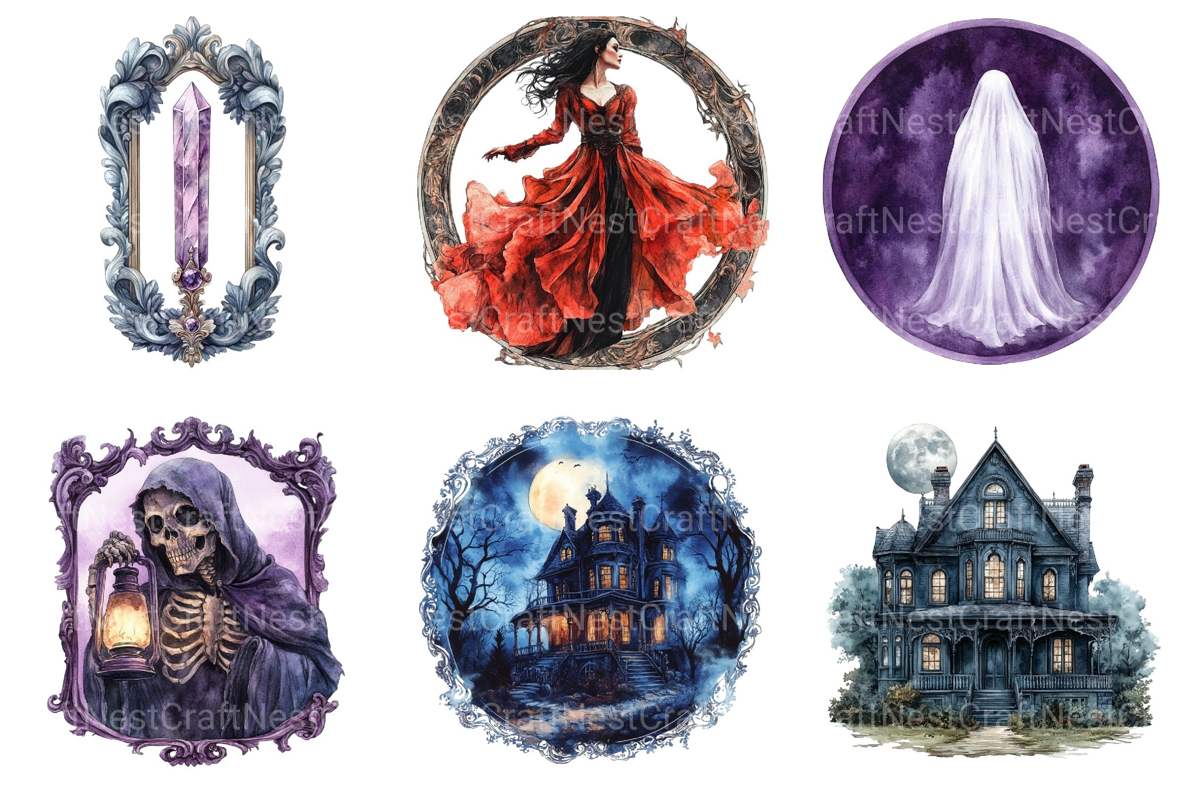 Halloween Tarot Cards Clipart Bundle - CraftNest - Digital Crafting and Art