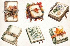 Autumn Book Clipart Bundle 3 - CraftNest - Digital Crafting and Art