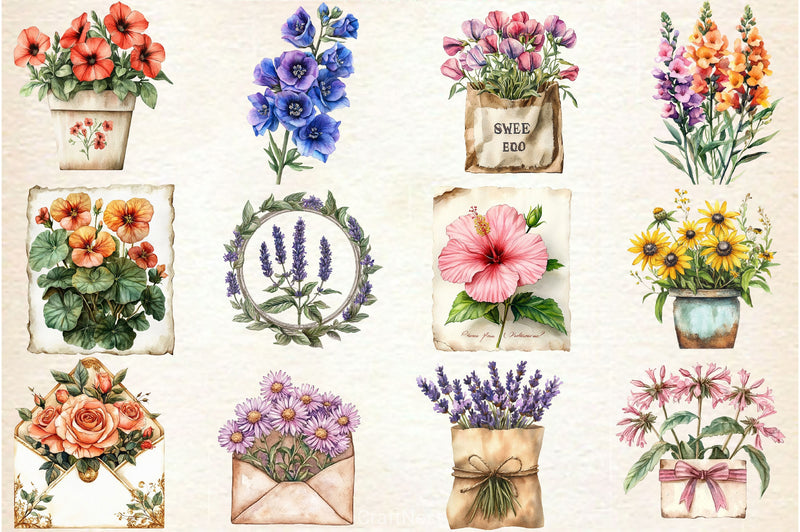 Summer Flowers Seed Packet Clipart Bundle - CraftNest - Digital Crafting and Art