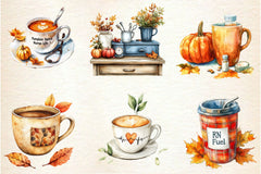 Nurse Fall Harvest Coffee Mug Clipart Bundle 2 - CraftNest - Digital Crafting and Art