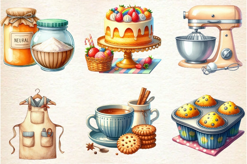Neutral Baking Clipart Bundle 2 - CraftNest - Digital Crafting and Art