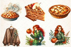 Watercolour Autumn Clipart Bundle - CraftNest - Digital Crafting and Art