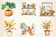 Positive Autumn Houseplant Clipart Bundle 3 - CraftNest - Digital Crafting and Art