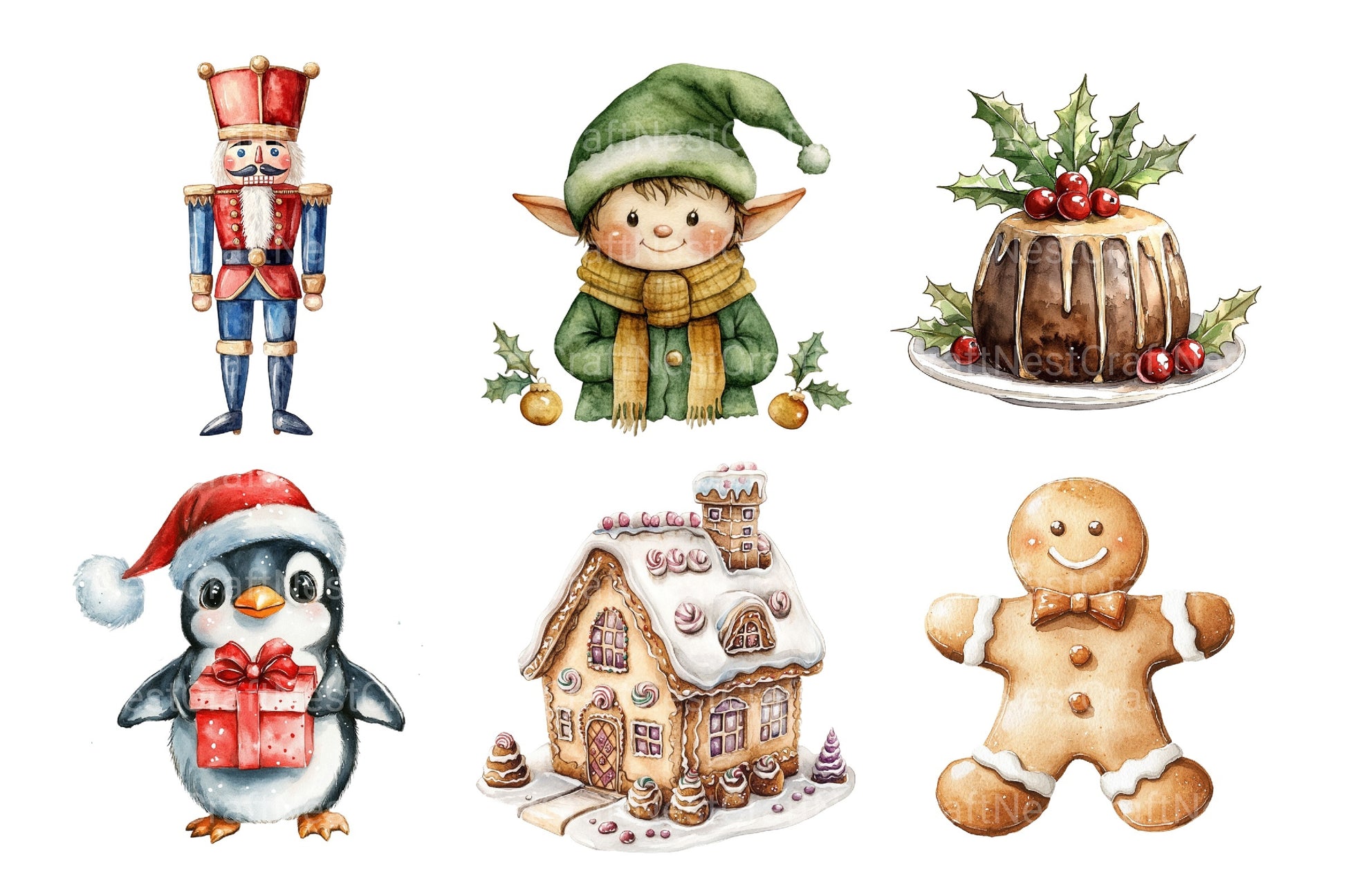 Cute Christmas Clipart Bundle - CraftNest - Digital Crafting and Art