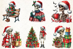 Christmas Skeletons Clipart Bundle - CraftNest - Digital Crafting and Art