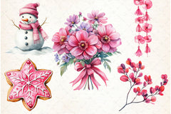 Rose Gold Christmas Clipart Bundle - CraftNest - Digital Crafting and Art