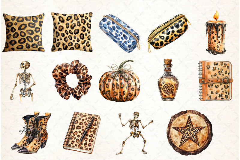 Leopard Witch Clipart Bundle - CraftNest - Digital Crafting and Art