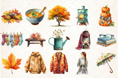 Neutral Autumn Clipart Bundle 6 - CraftNest - Digital Crafting and Art
