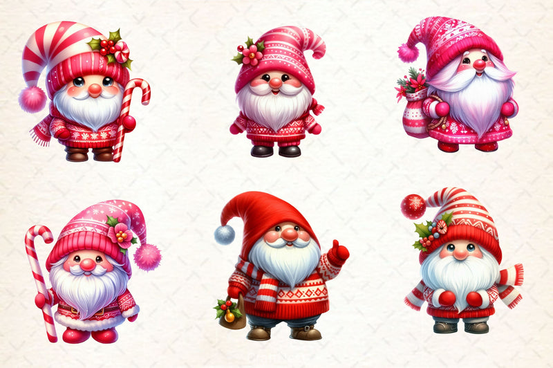 Christmas Gnomes Clipart Bundle 11 - CraftNest - Digital Crafting and Art